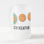 Basketball-Bierbiere-Tasse - SRF Mattglas Bierglas (Vorderseite Links)
