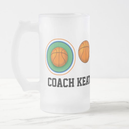Basketball-Bierbiere-Tasse - SRF Mattglas Bierglas (Links)