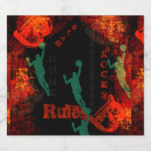 BASKETBALL BIERFLASCHENETIKETT (Einzelnes Label)