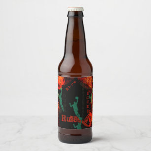 BASKETBALL BIERFLASCHENETIKETT