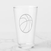 Basketball-Bierglas Glas (Rückseite)
