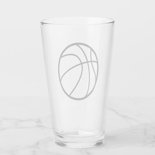 Basketball-Bierglas Glas (Rückseite)