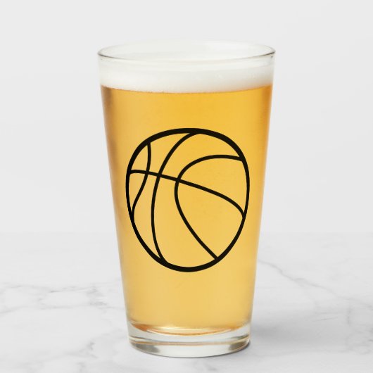 Basketball-Bierglas Glas (Vorne (Gefüllt))