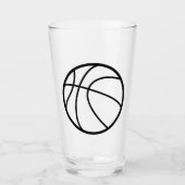 Basketball-Bierglas Glas (Vorderseite)
