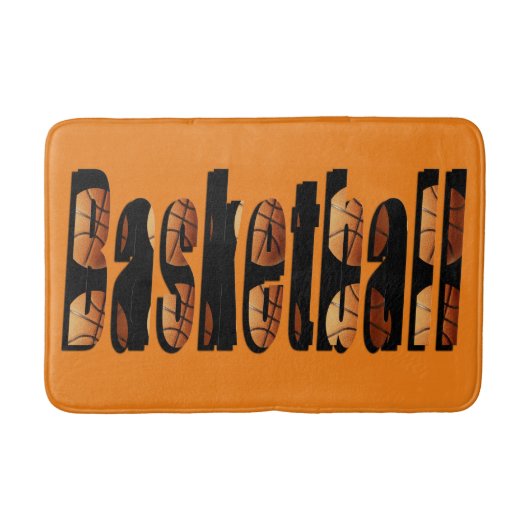 Basketball-Bildlogo, Memory Foam Bath Mat Badematte (Vorderseite)