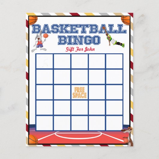 Basketball Bingo - Baby Showspiele (Vorderseite)