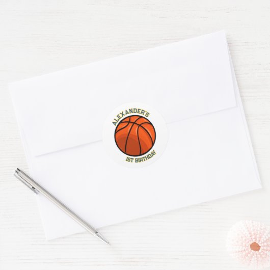 Basketball Birthday Bash Sticker (Umschlag)