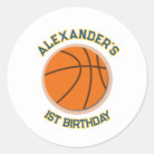 Basketball Birthday Bash Sticker (Vorderseite)