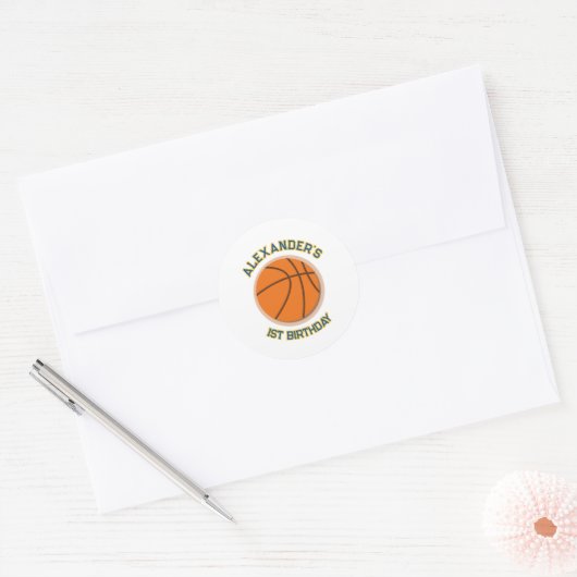 Basketball Birthday Bash Sticker (Umschlag)