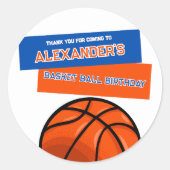 Basketball Birthday Bash Sticker (Vorderseite)