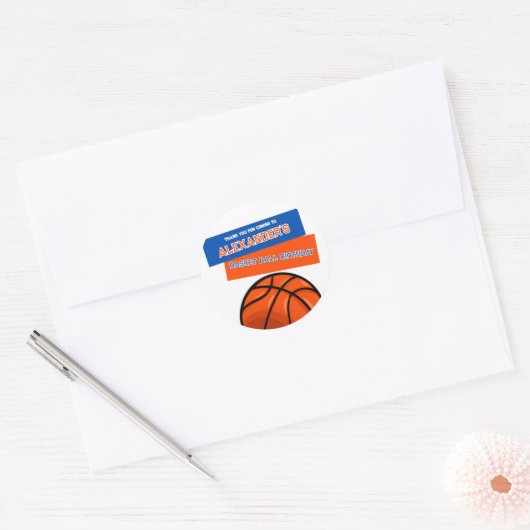 Basketball Birthday Bash Sticker (Umschlag)