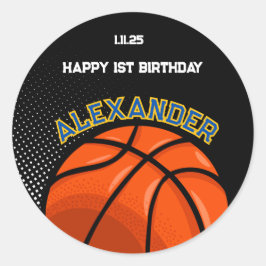 Basketball Birthday Bash Sticker
