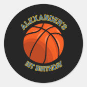 Basketball Birthday Bash Sticker (Vorderseite)
