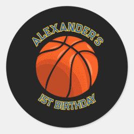 Basketball Birthday Bash Sticker
