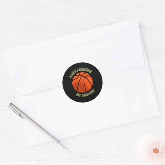 Basketball Birthday Bash Sticker (Umschlag)