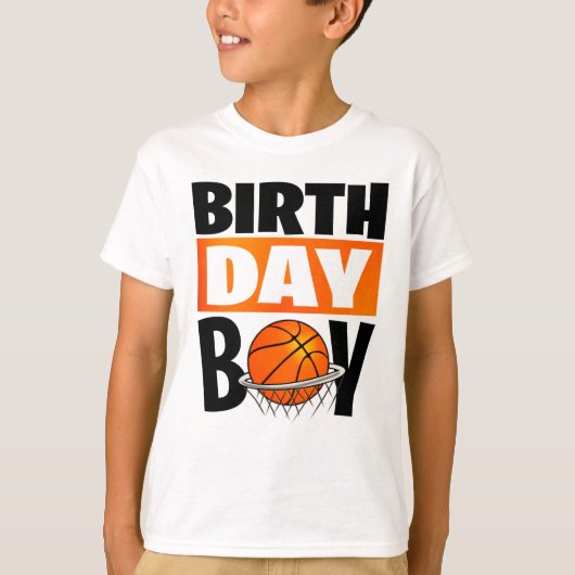 Basketball Birthday Boy T-Shirt (Vorderseite)