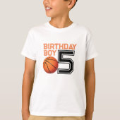 Basketball Birthday Boy T-Shirt (Vorderseite)