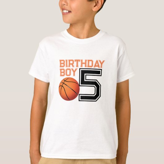Basketball Birthday Boy T-Shirt (Vorderseite)