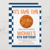 Basketball Birthday Einladung (Vorne/Hinten)