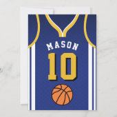 Basketball Birthday Einladung (Rückseite)