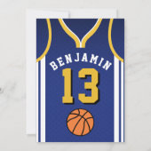 Basketball Birthday Einladung (Rückseite)