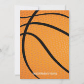 Basketball Birthday Einladung (Rückseite)
