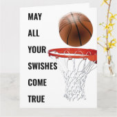 Basketball Birthday Funny Karte (Gelbe Blume)