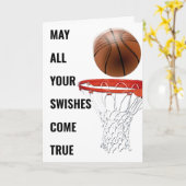 Basketball Birthday Funny Karte (Gelbe Blume)
