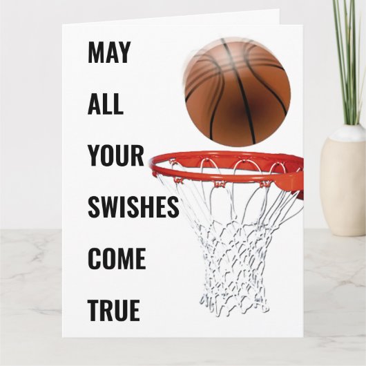 Basketball Birthday Funny Karte (Vorderseite)