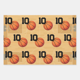 Basketball Birthday Geschenkpapier Set