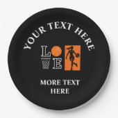 Basketball Birthday Gift, Basketball Player Pappteller (Vorderseite)