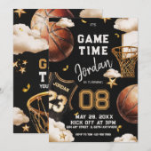 basketball birthday Invitation Einladung (Vorne/Hinten)
