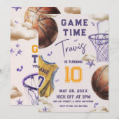 basketball birthday invitation einladung (Vorne/Hinten)