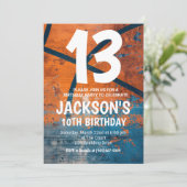 Basketball Birthday Invite Einladung (Stehend Vorderseite)