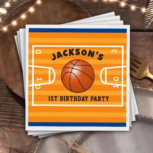 Basketball Birthday Napkins Serviette