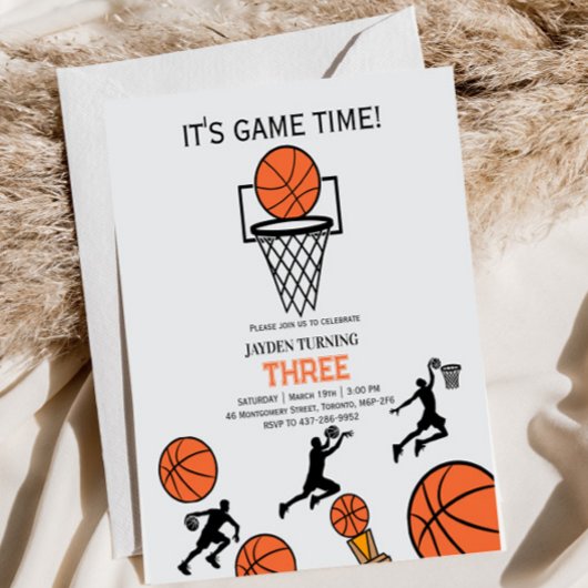 Basketball Birthday Party Invitation Einladung