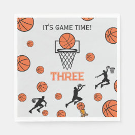 Basketball Birthday Party Invitation Serviette