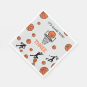 Basketball Birthday Party Invitation Serviette (Ecke)