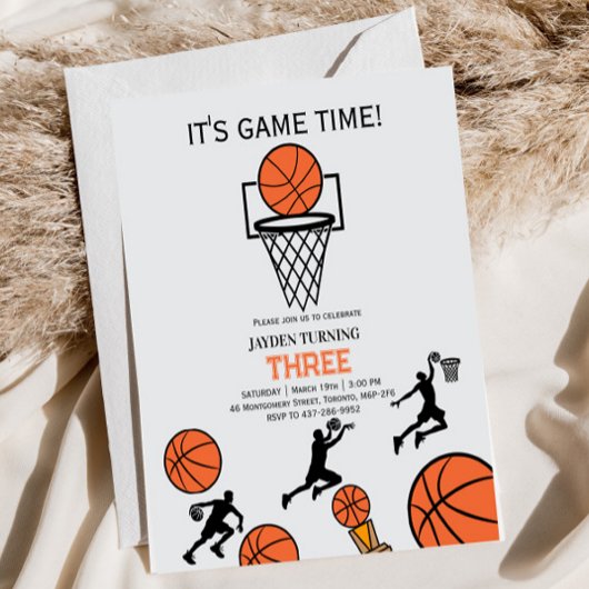 Basketball Birthday Party Invitation Sockelschild