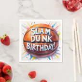Basketball Birthday Themed Slam Dunk Serviette (Beispiel)