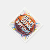 Basketball Birthday Themed Slam Dunk Serviette (Ecke)