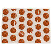 Basketball Black Player Silhouette Herzlichen Glüc Große Geschenktüte (Vorderseite)