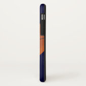 Basketball, Blau, Personalisierter Name Case-Mate iPhone Hülle (Hinten/Links)