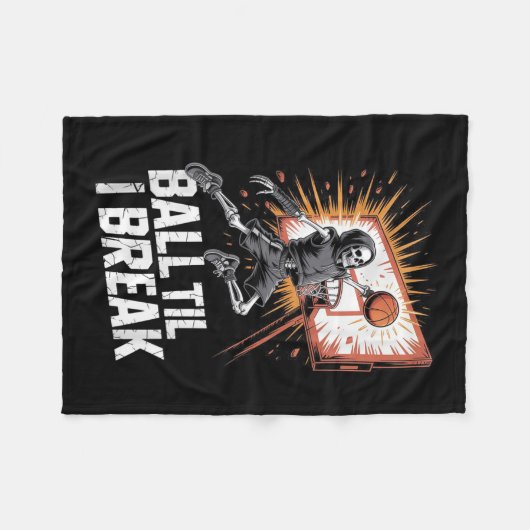 Basketball Bones Graffiti Art Gen Z Energy Concept Fleecedecke (Vorderseite (Horizontal))