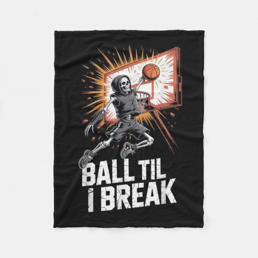 Basketball Bones Graffiti Art Gen Z Energy Concept Fleecedecke (Vorderseite)