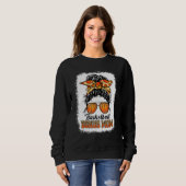Basketball Bonus Mama Messy Bun Game Day Sweatshirt (Vorne ganz)