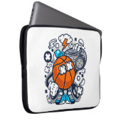 Basketball Boombox-Cartoon | Sport Laptopschutzhülle (Vorne Rechts)