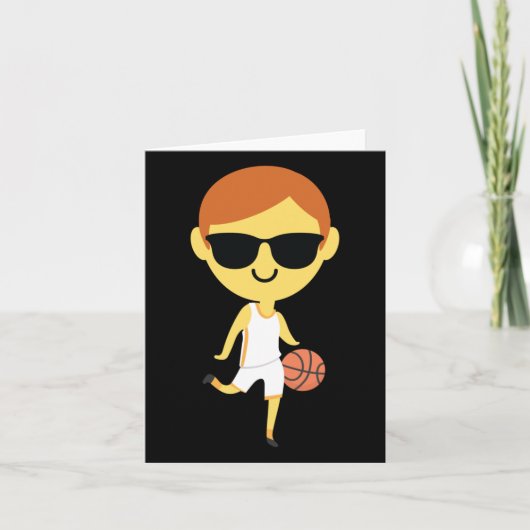 Basketball Boy Emoji 1 Karte (Vorderseite)