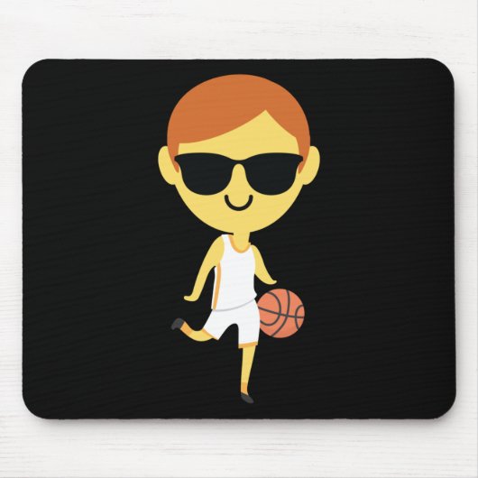 Basketball Boy Emoji 1 Mousepad (Vorne)