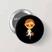 Basketball Boy Emoji Button (Vorne & Hinten)